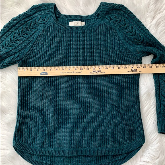 LOFT Pullover Sweater w/ Crocheted Arms - Picture 4 of 14